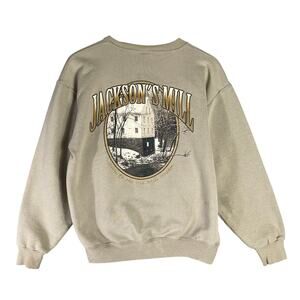Vintage Jackson’s Mill Graphic Crewneck Sweatshirt Beige‎ USA Heritage Pullover